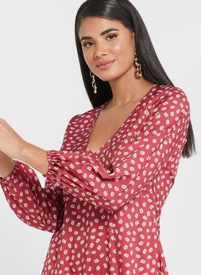 ELLA Plunge Slit Dress