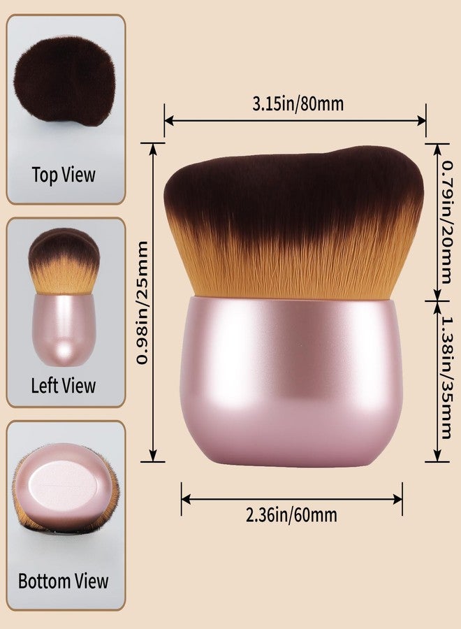 LIALTK Extra Large Makeup Brush & Self Tanning Brush For Self Tanner，For Foundation，Arms And Legs makeup&Bronzer Blend, Body Makeup,Face&Back Makeup - Easy Use, Wet/Dry Use (Rose Gold) - Image 2