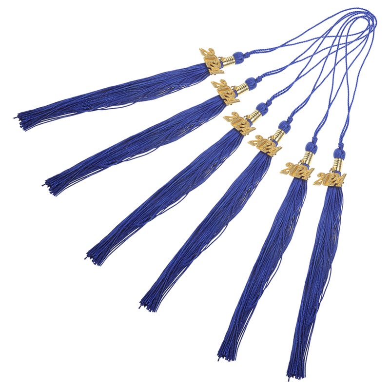 6pcs Graduation Cap Topper Photo Tassel Charm 2024 Graduate Memorial Photo Charm Pendant - Image 1
