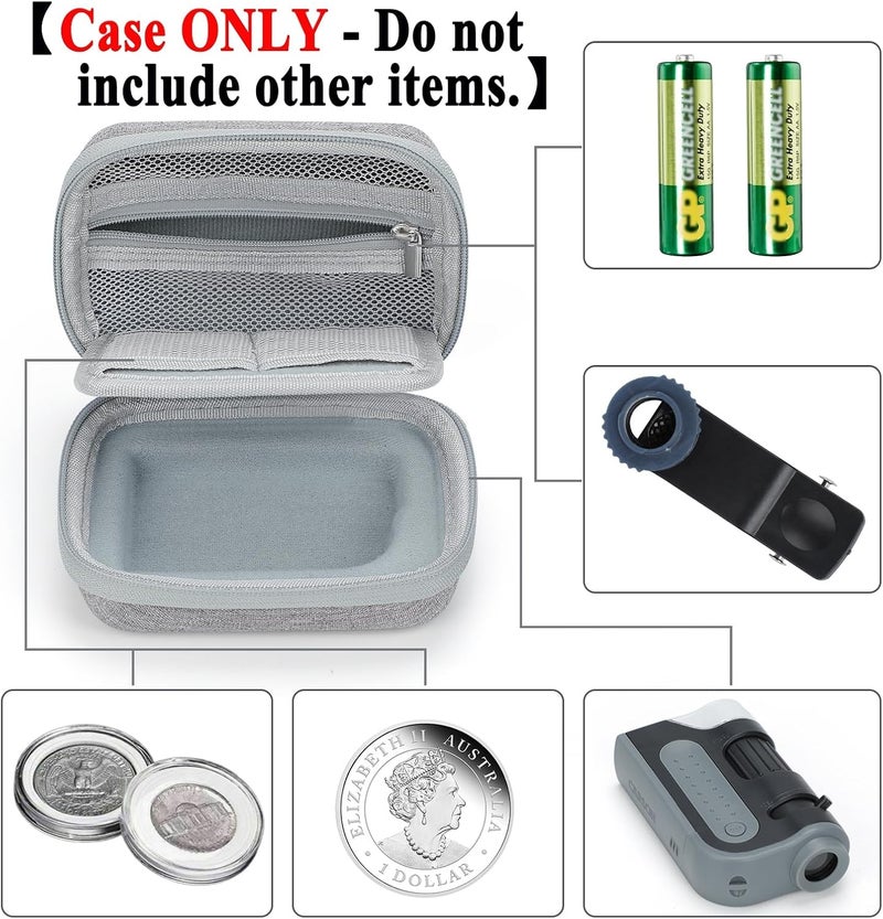 Jiusion USB Microscope Case for Carson MicroBrite Plus (MM-300) BNISE LAKWAR BEBANG Brand Pocket Microscope Mini Handheld Scope, Waterproof Shockproof Dust-proof Include a Carabiner (Case Only) - Image 5