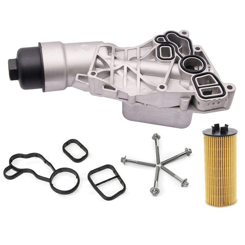 Bomunik 11428585235 11428511391 Alloy Aluminum Oil Cooler Filter Housing Assembly 20142024 For BMW 218i 220i i8 Replacement 11428585235 11428511391