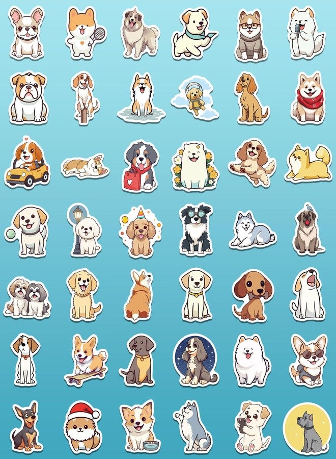 ViKiVi 100 Pcs Cute Dog Stickers for Kids Teens Adults, Waterproof Vinyl Stickers for Water Bottle Laptop Scrapbook, Cute Stickers Gift for Decoration - Image 5