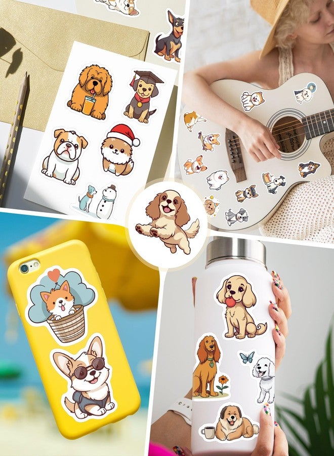 ViKiVi 100 Pcs Cute Dog Stickers for Kids Teens Adults, Waterproof Vinyl Stickers for Water Bottle Laptop Scrapbook, Cute Stickers Gift for Decoration - Image 4