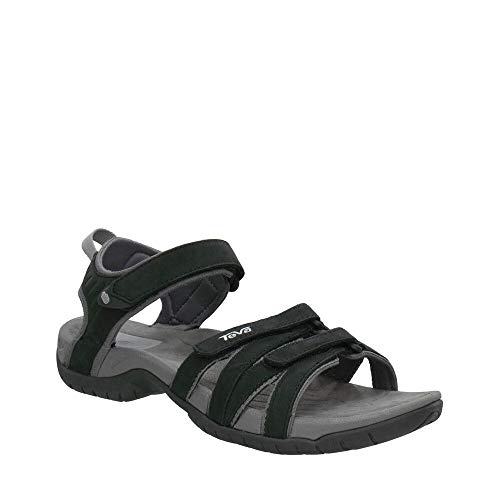 Teva Women's Tirra Leather Sandal,Black,5.5 M US - Image 2