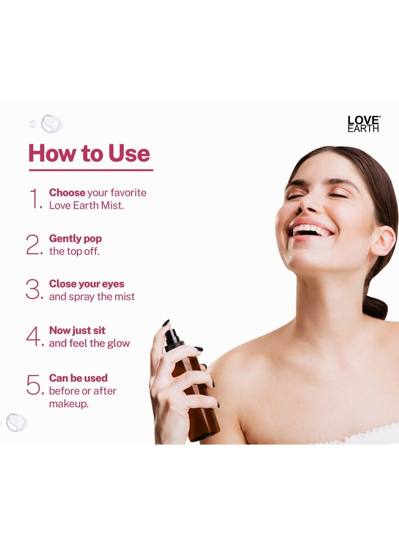 Love Earth Rose Water Gulab Jal Face Mist Toner with Real Rose Petals & Extracts for Skin Hydration and Natural Glow 100ml - Image 5