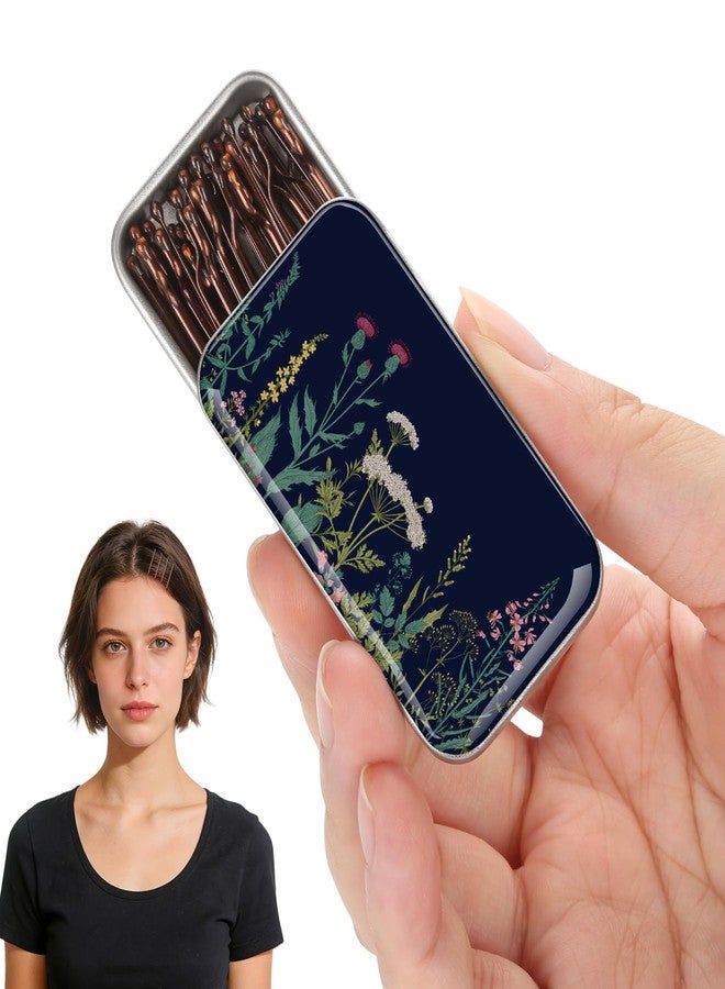 HCYPCV Brown bobby pins, cute box, pain-free, comfortable, all-day styling and buns. Suitable for all hair types. (Brown-01) - Image 1