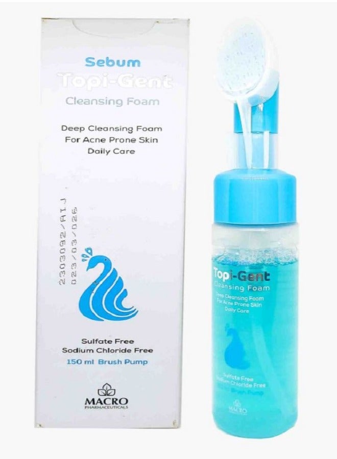 Topi-gent Cleansing foam deep cleansing foam for acne prone skin daily ...
