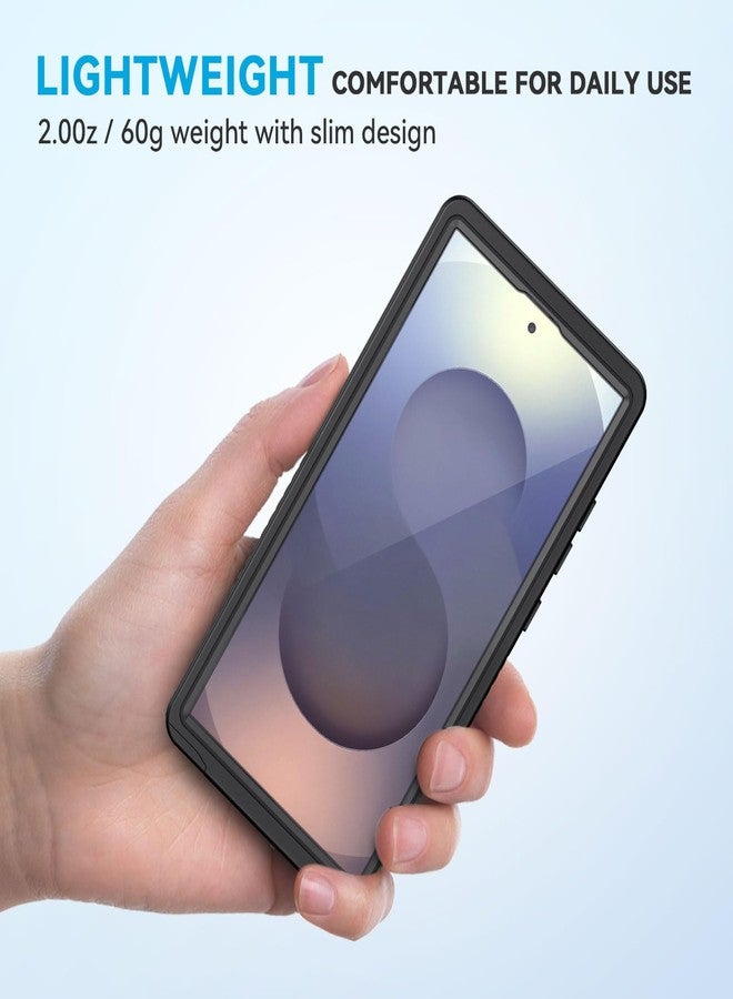 جراب Lanhiem المغناطيسي لهاتف Samsung Galaxy S25 Ultra، مقاوم للماء والغبار IP68، واقي شاشة مدمج، غطاء متين كامل الجسم مقاوم للصدمات لهاتف Galaxy S25 Ultra 5G مقاس 6.9 بوصة، أسود/شفاف - Image 5