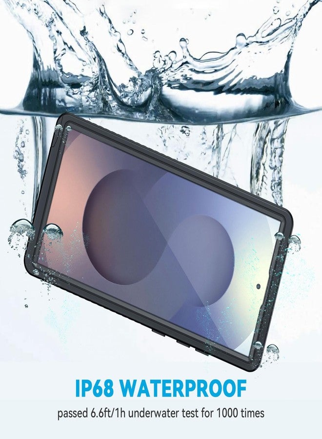جراب Lanhiem المغناطيسي لهاتف Samsung Galaxy S25 Ultra، مقاوم للماء والغبار IP68، واقي شاشة مدمج، غطاء متين كامل الجسم مقاوم للصدمات لهاتف Galaxy S25 Ultra 5G مقاس 6.9 بوصة، أسود/شفاف - Image 2