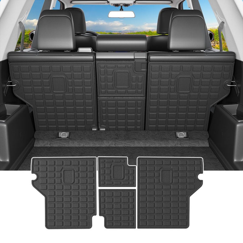 powoq 5 Seats Cargo Mat Compatible with 20102024 Toyota 4Runner Trunk Mat TPE Cargo Liner Trunk Liner Back Seat Protector Replacement for 20102024 Toyota 4Runner Accessories