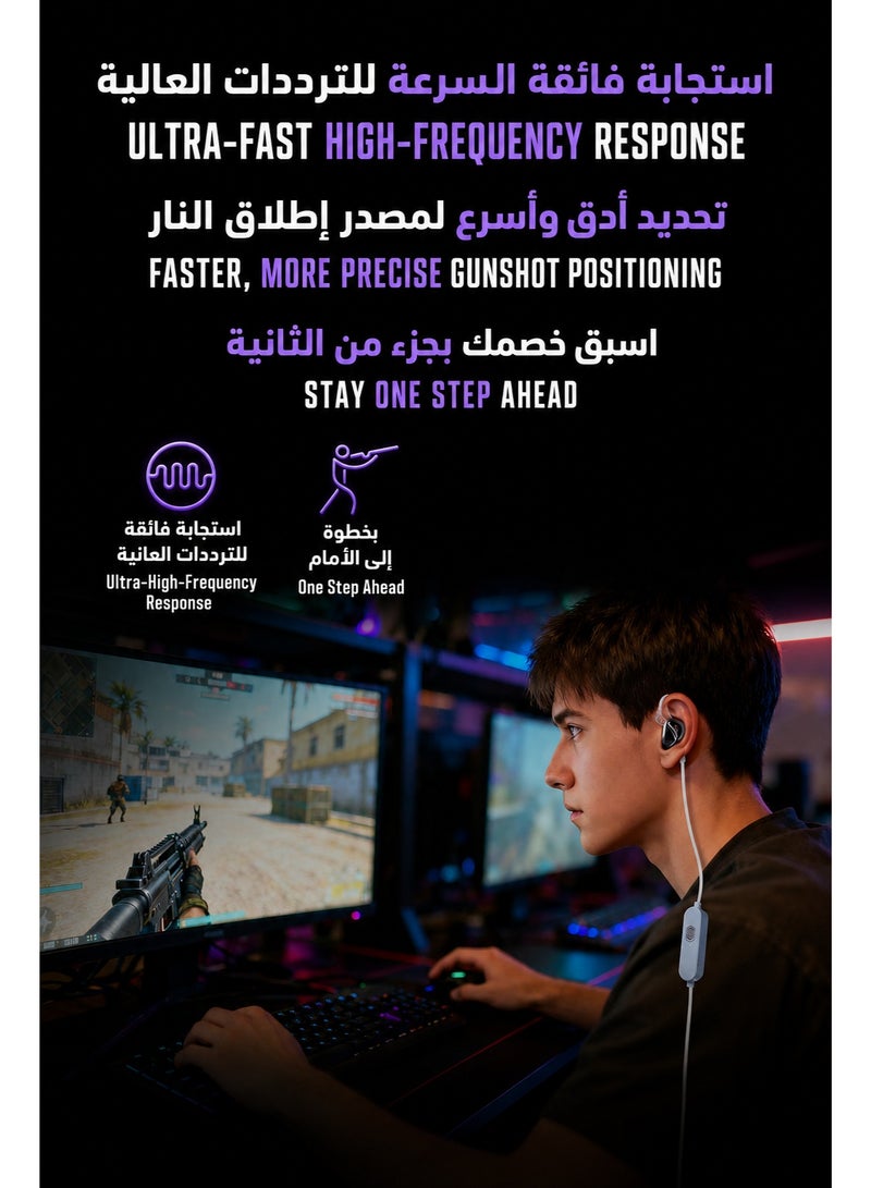 كي زد ديونك سماعات لمحترفي الموسيقى والألعاب، بدبوس 3.5 مم نسخة الباس المحسن مع مفاتيح ضبط الصوت، سماعات هاي فاي هجينة داخل الأذن بمايك مزدوج مكون من وحدتين بحجم ٦ مم، درايفر مغناطيسي مستوٍ ثلاثي المغناطيس ودرايفر ديناميكي فائق الخطية بحجم ٨ مم، تحكم مخصص في الباس والترددات المتوسطة والعالية، مجال صوتي واسع وكابل مطلي بالفضة قابل للفصل بموصل ثنائي الدبوس 0.78 مم للموسيقى والألعاب (دبوس، مايك مزدوج) - Image 5
