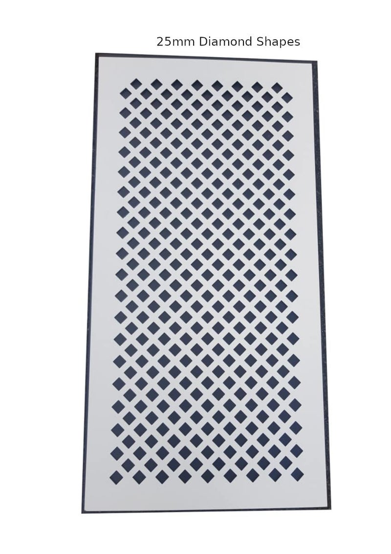 Generic Booth's Manufacturing MDF Radiator Cover Decorative Screening - Grille - Panels (4 x 2 Feet - 1215 x 610 mm) (Diamond)  - Image 2
