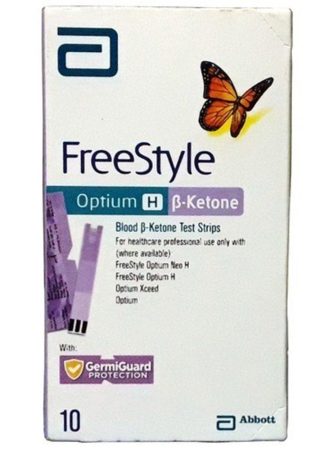 FreeStyle Optimum H Blood Ketone Test Strips, 10 - Strips