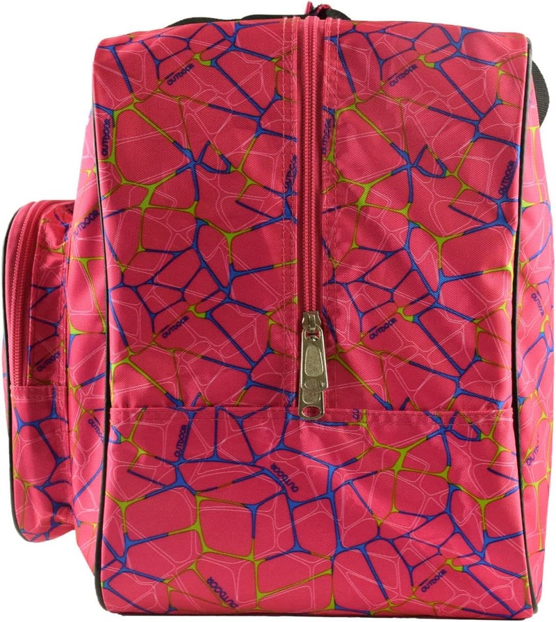 TLBTEK Rose Red Sewing Machine Carrying Case,Universal Canvas Carry Tote Bag,Portable Padded Storage Dust Cover with Pockets for Sewing Machine - Image 5