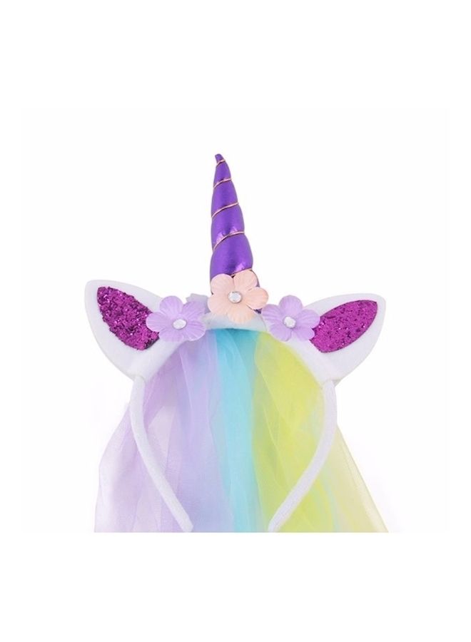 NIBEMINENT Little Burberry Party Headband White/Pink/Purple