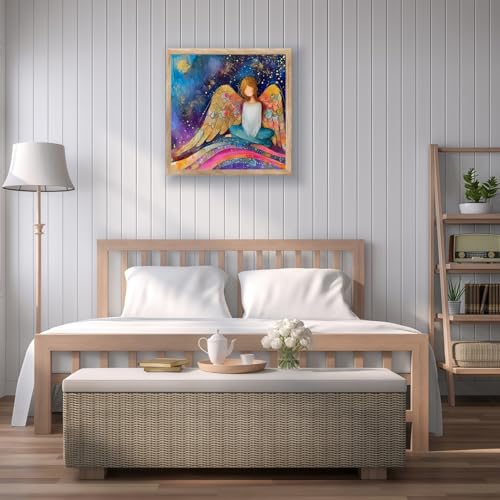 CHWGLFGG Paint by Numbers Kit for Adults Beginner, Angel Woman Adult Paint by Number Kits on Canvas, DIY Acrylic Oil Easy Painting by Numbers for Home Wall Decor 16X16 inch (Without Frame) - Image 4