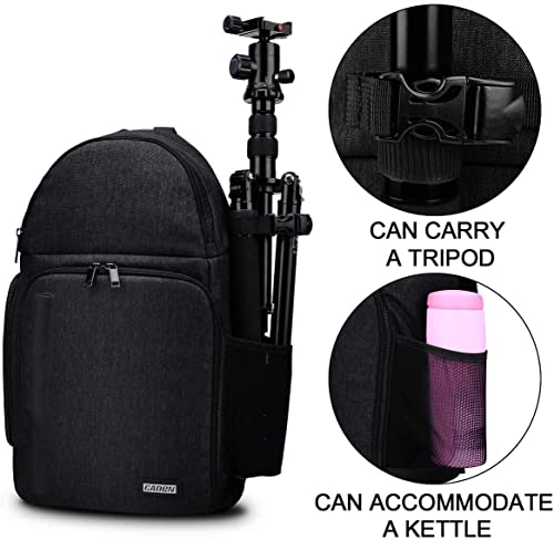 CADeN Camera Bag Sling Backpack for DSLR/SLR Mirrorless Camera Waterproof, Camera Case Compatible for Sony Canon Nikon Camera and Lens Tripod Accessories Black - Image 3