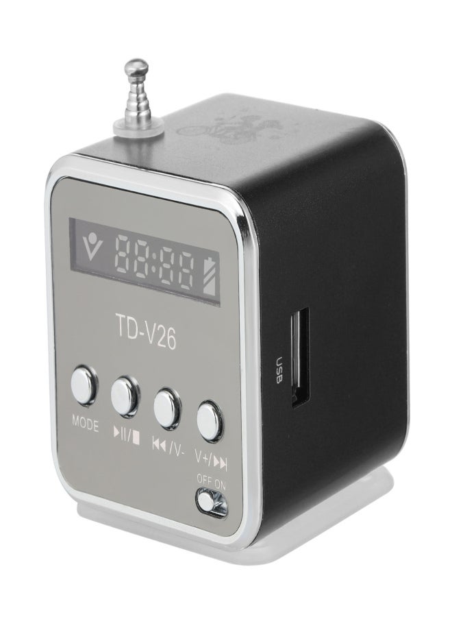 مكبر صوت صغير سلكي 3.5 ملم، مشغل MP3 محمول، راديو FM، مضخم صوت موسيقي، يدعم بطاقة TF وقرص USB، مكبر صوت لأجهزة DVD والكمبيوتر المحمول والهواتف المحمولة - Image 1