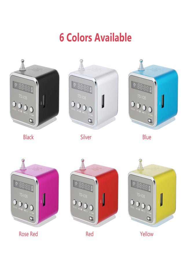 مكبر صوت صغير سلكي 3.5 ملم، مشغل MP3 محمول، راديو FM، مضخم صوت موسيقي، يدعم بطاقة TF وقرص USB، مكبر صوت لأجهزة DVD والكمبيوتر المحمول والهواتف المحمولة - Image 5