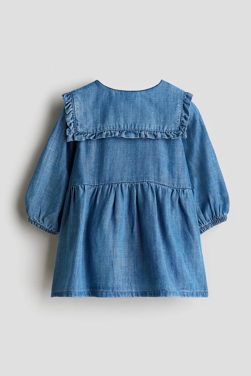H&M Embroidery-detail denim dress