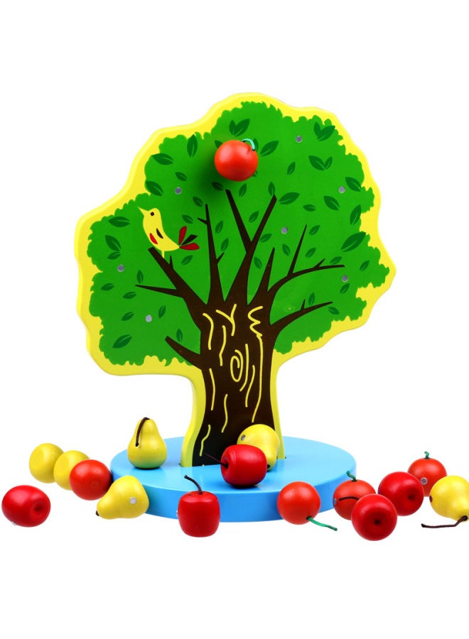 Children's Educational Toys Play House Games Happy Orchard For Apple Tree Counting Fun Toys Wooden Toys 0.7-Color:For Apple Tree Toys - Image 2