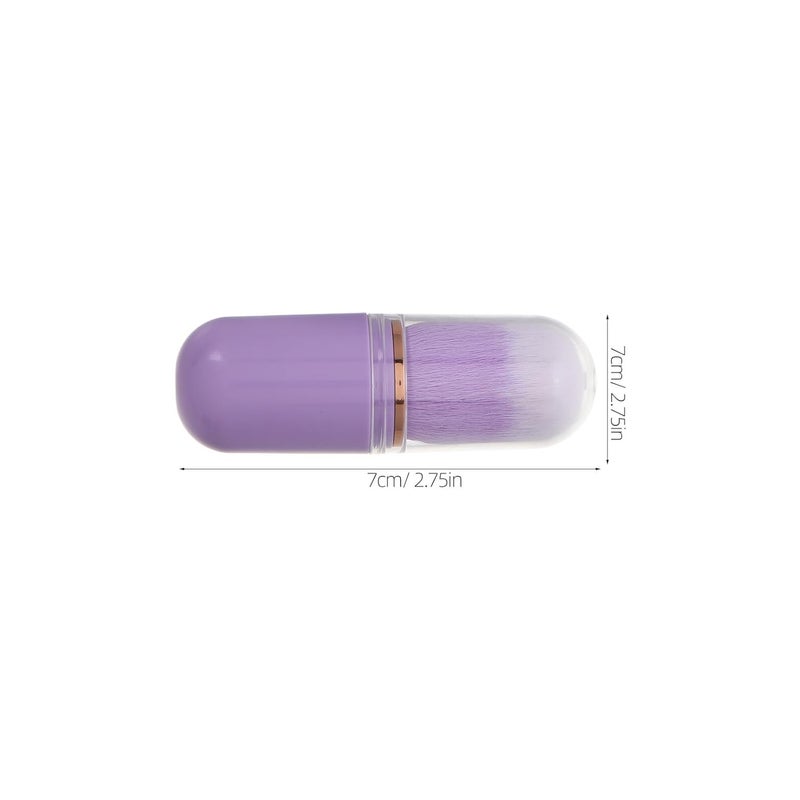 Mini Retractable Travel Makeup Brush with Soft Skin-friendly Bristles Portable Powder and Blush Applicator for Cheeks Compact Style for Beauty Routine - Image 2