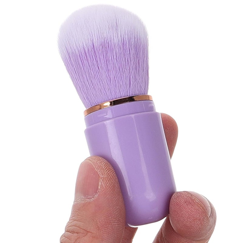 Mini Retractable Travel Makeup Brush with Soft Skin-friendly Bristles Portable Powder and Blush Applicator for Cheeks Compact Style for Beauty Routine - Image 3