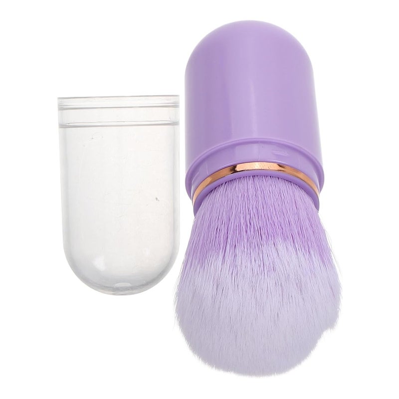 Mini Retractable Travel Makeup Brush with Soft Skin-friendly Bristles Portable Powder and Blush Applicator for Cheeks Compact Style for Beauty Routine - Image 1