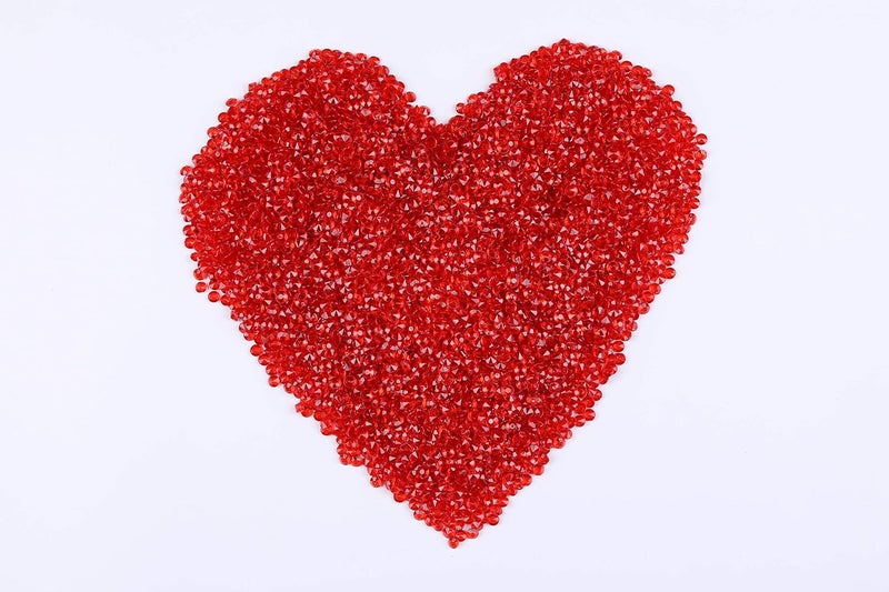 Gintoaria 10000 pcs/Pack Wedding Table Scatter Confetti Crystals Acrylic Diamonds Vase Fillers 4.5 mm Rhinestones for Wedding, Bridal Shower, Vase Beads Decorations (Red) - Image 2
