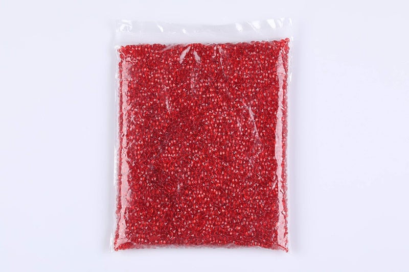 Gintoaria 10000 pcs/Pack Wedding Table Scatter Confetti Crystals Acrylic Diamonds Vase Fillers 4.5 mm Rhinestones for Wedding, Bridal Shower, Vase Beads Decorations (Red) - Image 5