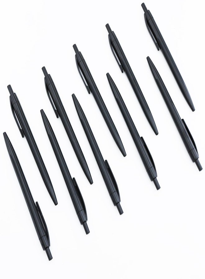 Sdfvsdg 100 Pack Pens Bulk Retractable Ballpoint Pens No Bleed Black Barrel Click Pen Smooth Ink Medium Point Pen for Office Home School Supplies 1.0MM Black Ink - Image 3
