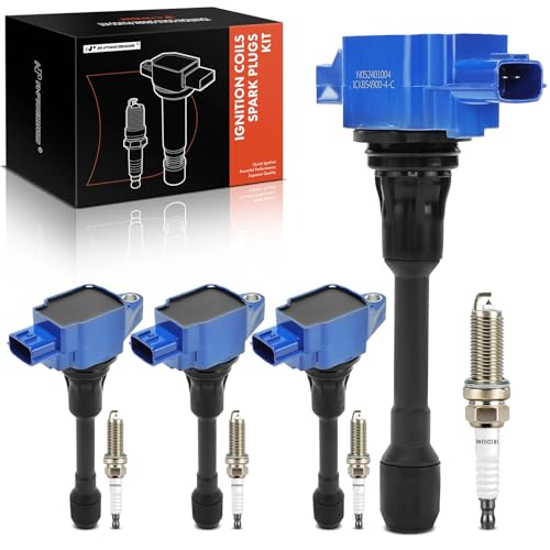 A-Premium APremium Blue Set of 8 Ignition Coil Pack and Iridium Spark Plugs Compatible with Nissan Altima 20072013 Rogue 20082013 Rogue Select 20142015 Sentra 20072016 20182019 Versa 20072011 Cube - Image 1