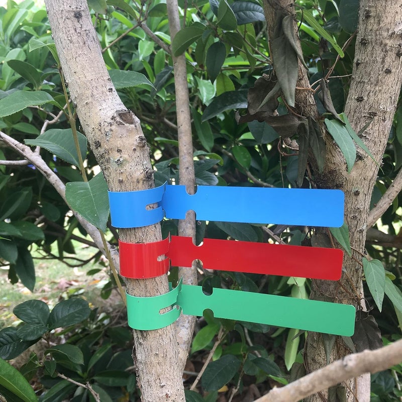 Mihey 500PCS 5 Colors Wrap Around Plastic Tree Tag Plant Garden Labels Nursery Garden Tag with 3 Adjustable Loop Sizes - Image 4
