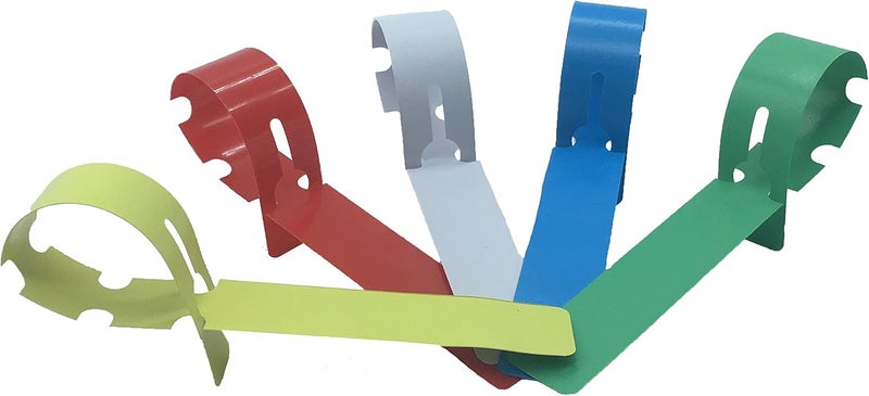 Mihey 500PCS 5 Colors Wrap Around Plastic Tree Tag Plant Garden Labels Nursery Garden Tag with 3 Adjustable Loop Sizes - Image 2