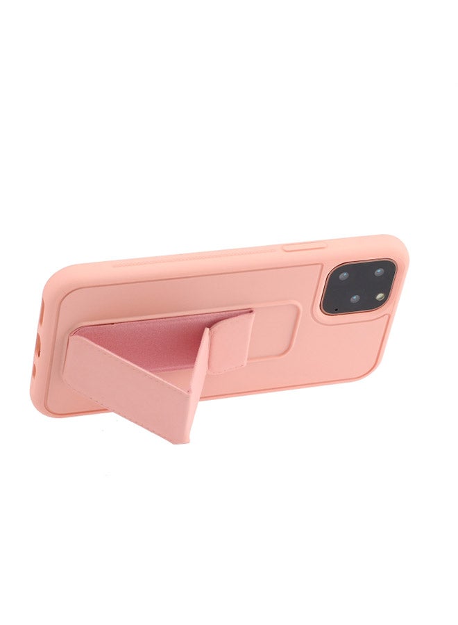 Alyashmac Shockproof PC TPU Protective Case With Wristband Holder For Apple iPhone 12/12 Pro Pink - Image 5