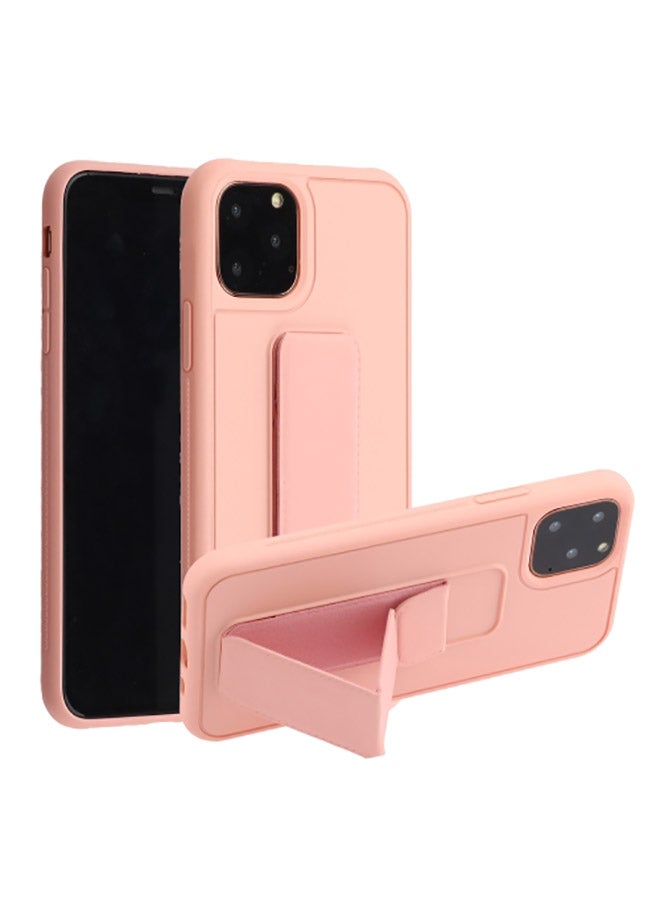 Alyashmac Shockproof PC TPU Protective Case With Wristband Holder For Apple iPhone 12/12 Pro Pink - Image 1