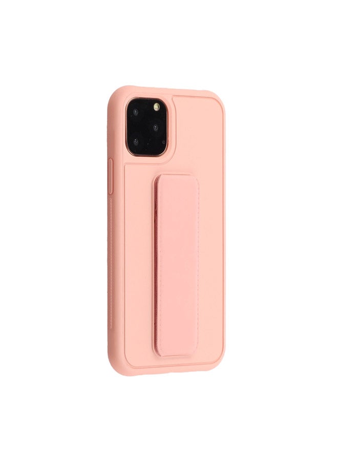 Alyashmac Shockproof PC TPU Protective Case With Wristband Holder For Apple iPhone 12/12 Pro Pink - Image 3