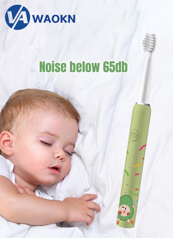 Rechargeable Children's Sonic Electric Toothbrush High-frequency Vibration IPX7 Waterproof Power Toothbrush 3 Modes Adjustable Smart Electric Toothbrush with 4 Detachable Soft-bristle Brush Heads - pzsku/ZCBCDA8FE3B7CE5D71FD7Z/45/_/1709696739/388e77d8-8812-4f56-9aa5-38ed3c7d7173