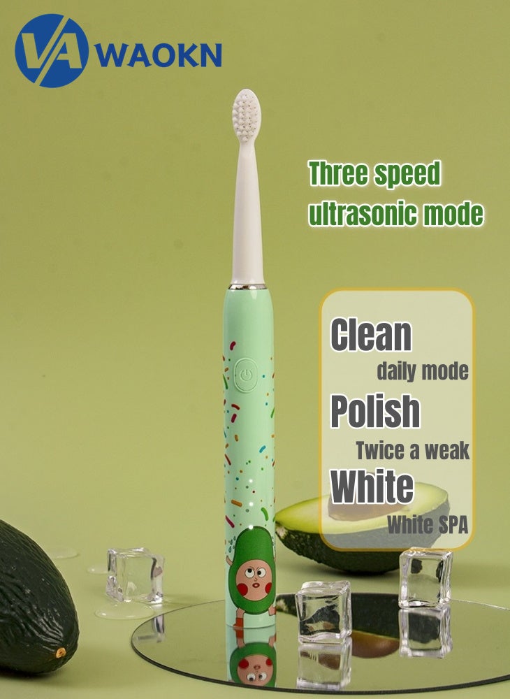 Rechargeable Children's Sonic Electric Toothbrush High-frequency Vibration IPX7 Waterproof Power Toothbrush 3 Modes Adjustable Smart Electric Toothbrush with 4 Detachable Soft-bristle Brush Heads - pzsku/ZCBCDA8FE3B7CE5D71FD7Z/45/_/1709696740/1e559ce8-2468-41ea-9f04-3de18579b3e8