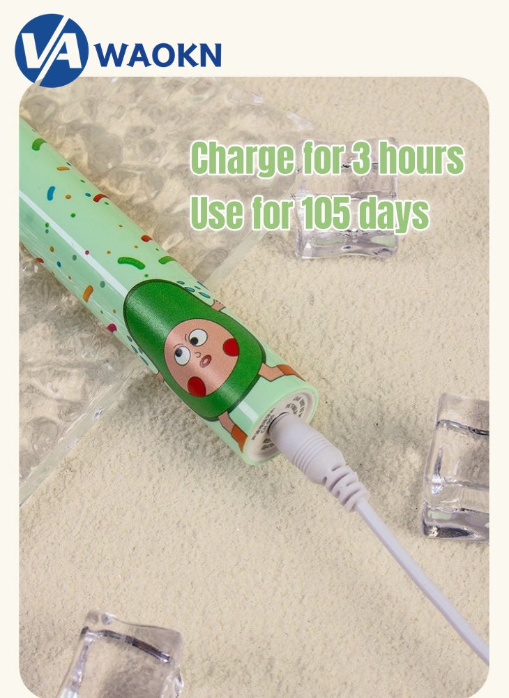 Rechargeable Children's Sonic Electric Toothbrush High-frequency Vibration IPX7 Waterproof Power Toothbrush 3 Modes Adjustable Smart Electric Toothbrush with 4 Detachable Soft-bristle Brush Heads - pzsku/ZCBCDA8FE3B7CE5D71FD7Z/45/_/1709696743/9f0fdd97-394c-42d2-9c5f-68049ecf5417