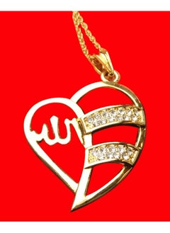 DubaiGallery Fashion Jewelry Highly craftsmanship New Islamic Allah Pendant Charm Gold Pendant Necklace Religious Muslim Jewelry  - Image 1