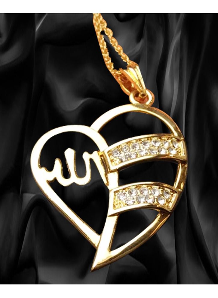 DubaiGallery Fashion Jewelry Highly craftsmanship New Islamic Allah Pendant Charm Gold Pendant Necklace Religious Muslim Jewelry - Image 2