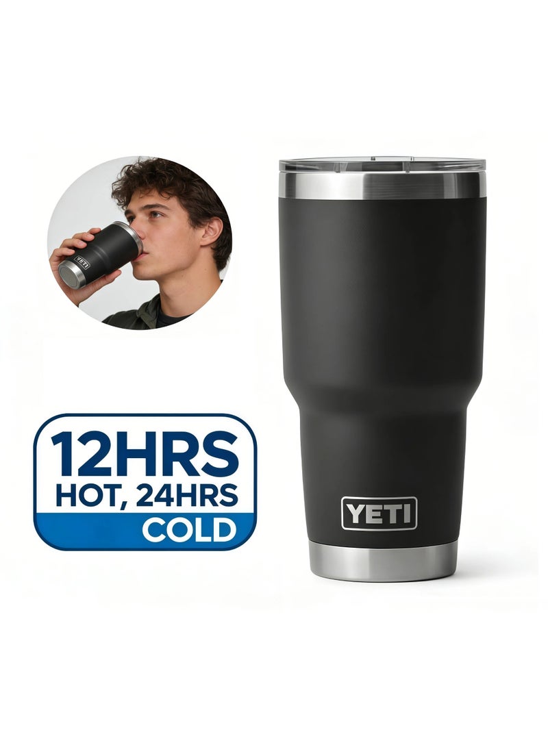 YETI كوب ييتي رامبلر 30 أونصة من الفولاذ المقاوم للصدأ مع غطاء مغناطيسي - Image 1