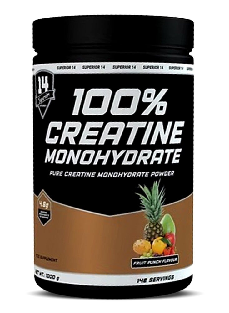 100% Creatine Monohydrate Powder, Fruit Punch, 1 kg – Supports Muscle Strength, Power & Recovery for Athletes