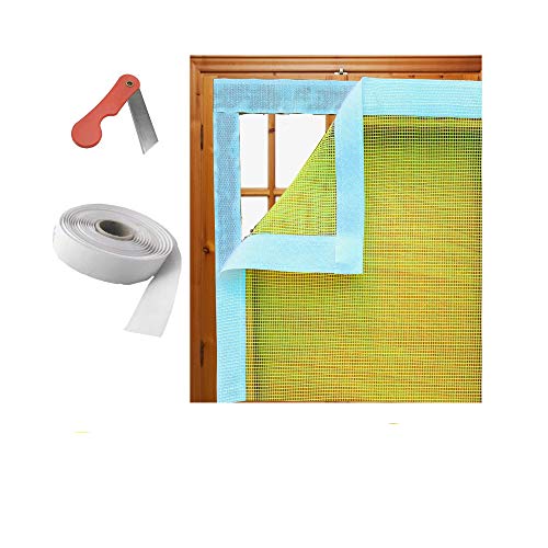 RED WIND Fibreglass Mosquito Net for Windows 47 x 35 Inch_120 x 90 Cm_4 x 3 Feet_ Yellow Color with Stitching RW01 - Image 1