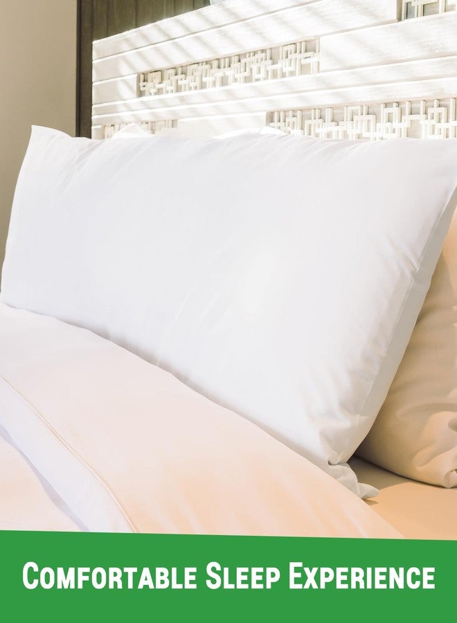 جو جرين غطاء وسادة للجسم من قماش رايون الخيزران المقاوم للماء من جوجرين مع سحاب، غطاء وسادة يسمح بمرور الهواء، غطاء وسادة بارد مع سحاب، غطاء وسادة ناعم (عبوة واحدة، مقاس 20 بوصة × 54 بوصة، أبيض، تيري) - Image 3