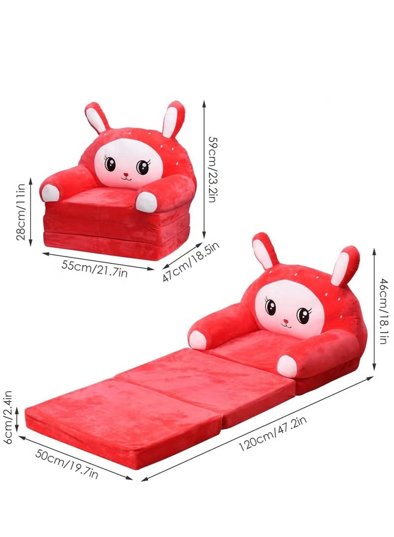 KHAJUL Foldable Kids Sofa, Foldable Princess Chair for Toddlers 1-3, Sofa Bed for Kids Folding Toddler Bed Lounger Chair for Bedroom, Toddler Couch Bed for Boys Girls - Image 3