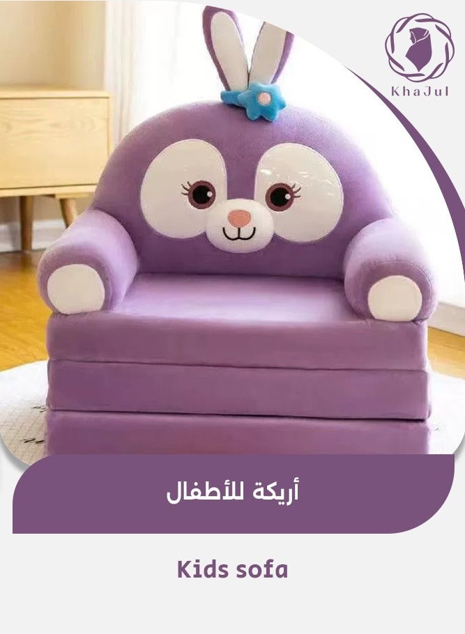 KHAJUL Foldable Kids Sofa, Foldable Princess Chair for Toddlers 1-3, Sofa Bed for Kids Folding Toddler Bed Lounger Chair for Bedroom, Toddler Couch Bed for Boys Girls - Image 1