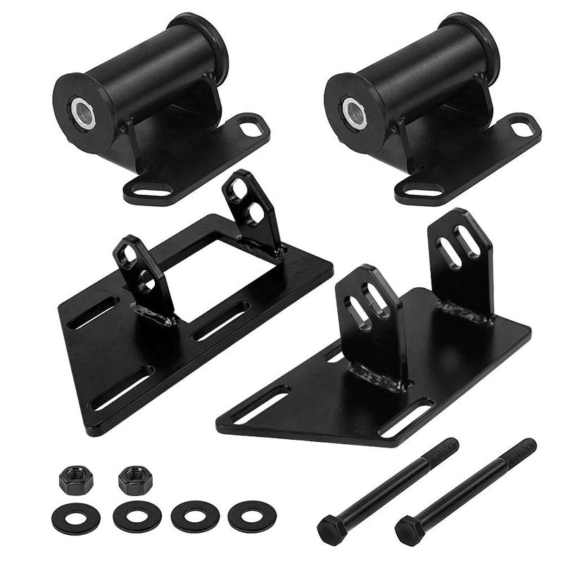 PQY Iron Conversion Motor MountsFrame Mount Adapter Plate Compatible with 19832005 Chevy GMC Blazer Jimmy Sonoma S10 S15 V8 SBC 350