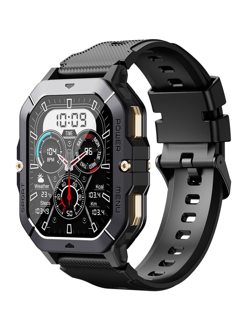 Cubot C28 Smartwatch 2.02-Inch TFT Display Outdoor Fitness Watch 100+ Sports Modes Waterproof 410mAh Battery with Phone Function/Heart Rate/SpO2 for iOS/Android Black  - Image 1